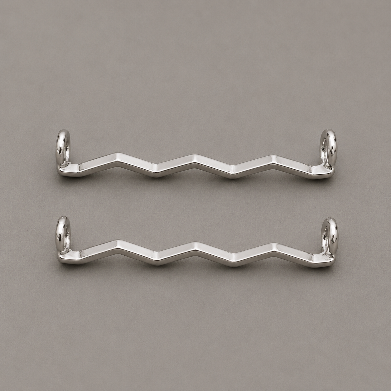 Silver Crinkly Bar Charm