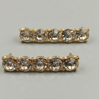 Crystal Clear Gold Charm