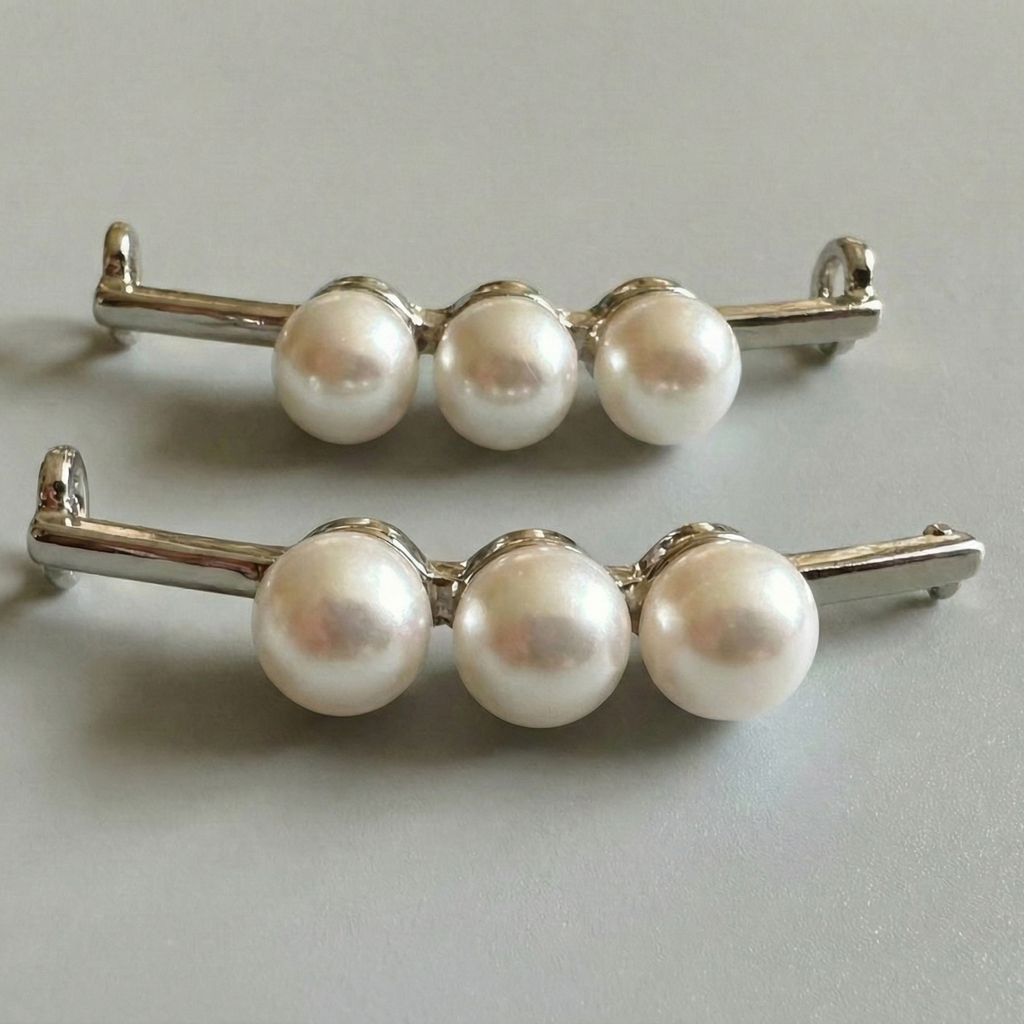 Silver Trinity Pearls Charm