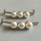 Silver Trinity Pearls Charm