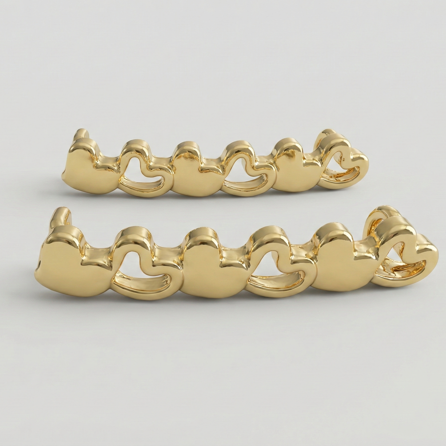 Gold Hearts Open Charm
