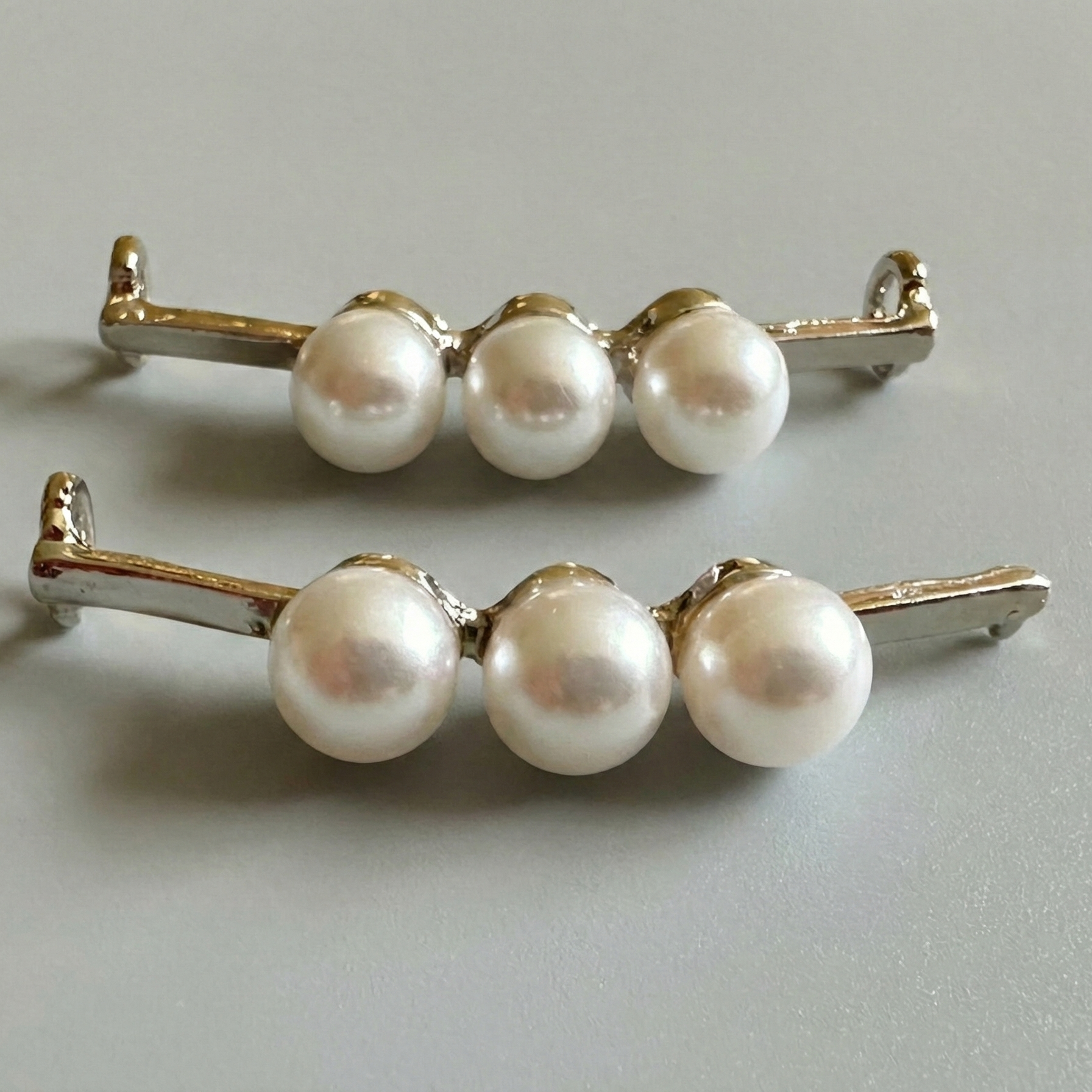 Gold Trinity Pearls Charm