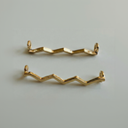 Gold Crinkly Bar Charm