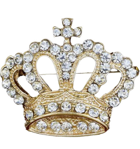 Gold crown covered in Rhinestone